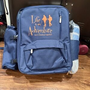 Picnic Backpack for 2 |Picnic Basket |Stylish All-in-One Picnic Bag- insulated